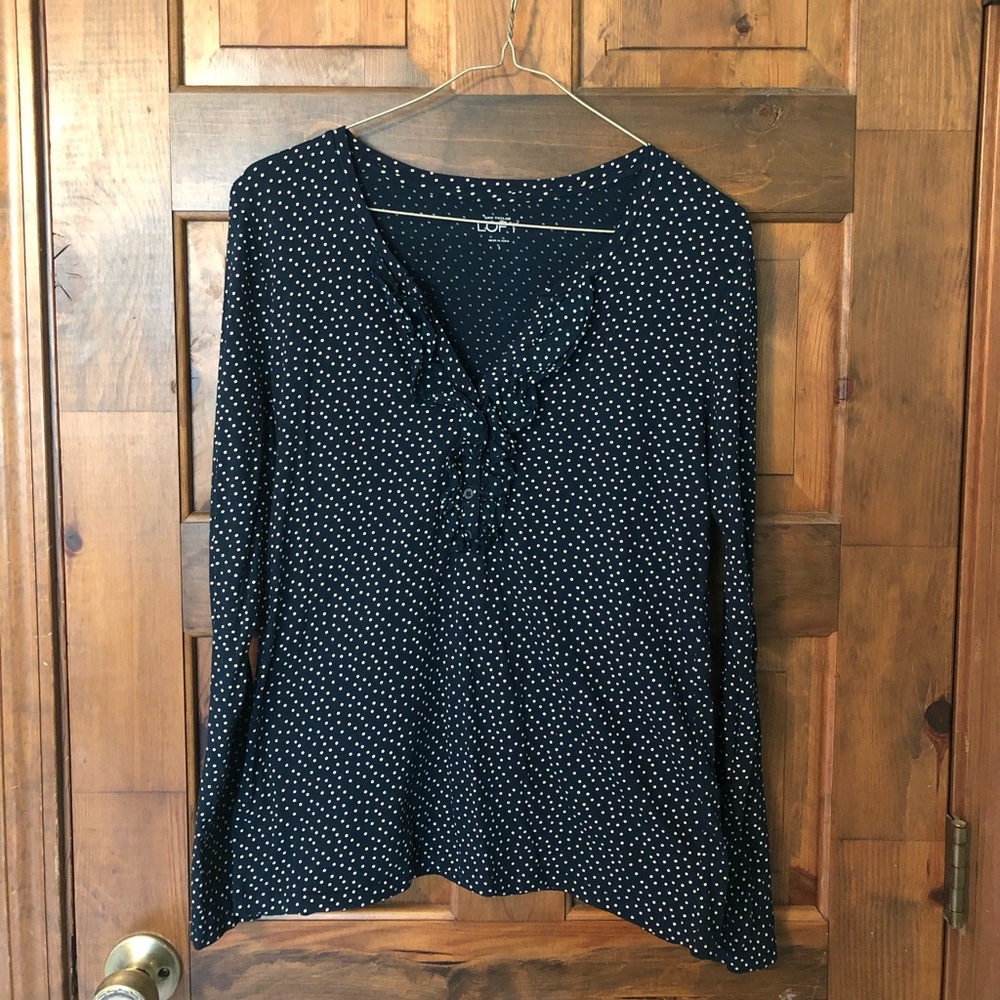 Loft Polka Dot Long Sleeve